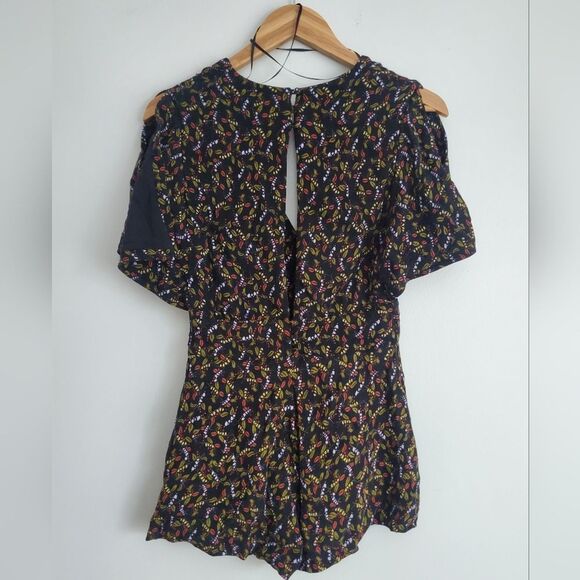 Free people meet Virginia Romper fall leaf print womens size 4 - Picture 11 of 15